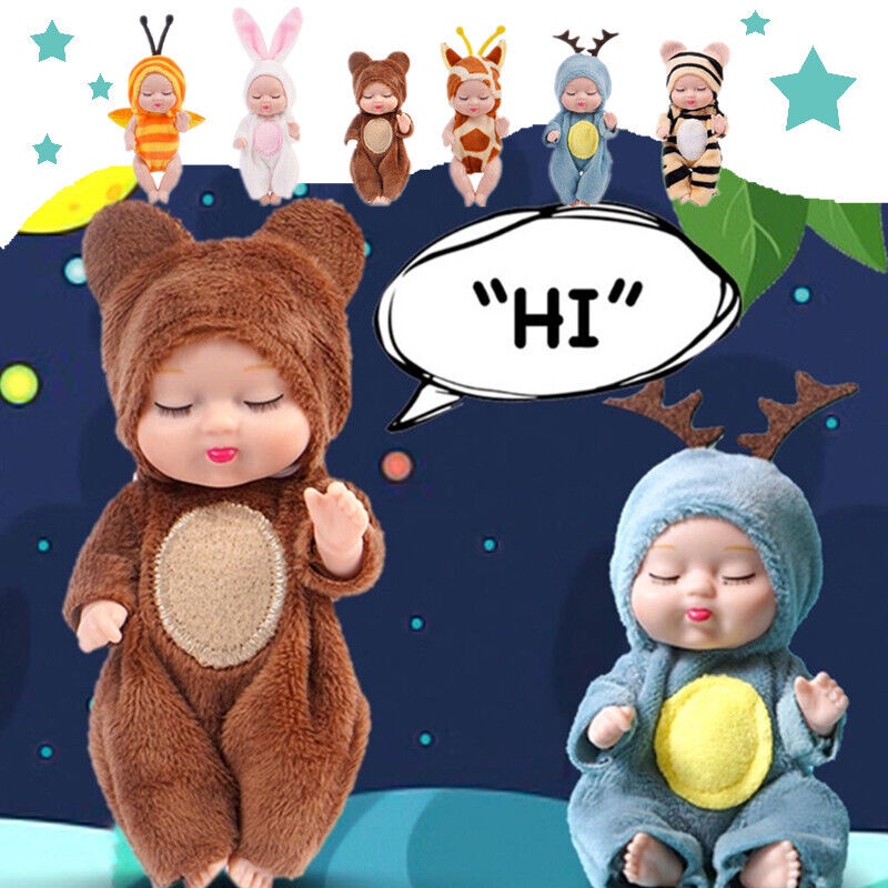 1 Búp Bê Em Bé Đang Ngủ Dễ Thương 12cm