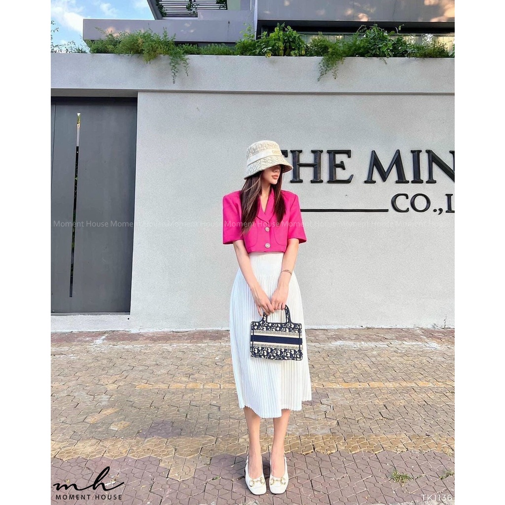 CHÂN VÁY DẬP LY ĐAI CAO - CV02, may 2 lớp dày dặn, đứng form, đủ size SML