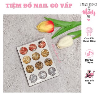 Set Giấy Bạc Vụn Trang Trí Móng 12 Ô