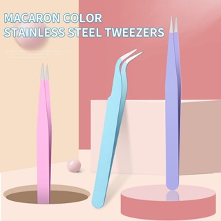  Lusluking Nhíp Ghép Lông Mi Đầu Thẳng   Chính Xác Bằng Thép Không Gỉ Kèm Hộp Đựng 