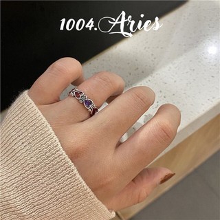 Nhẫn nữ tim đen cá tính - 1004.ARIES