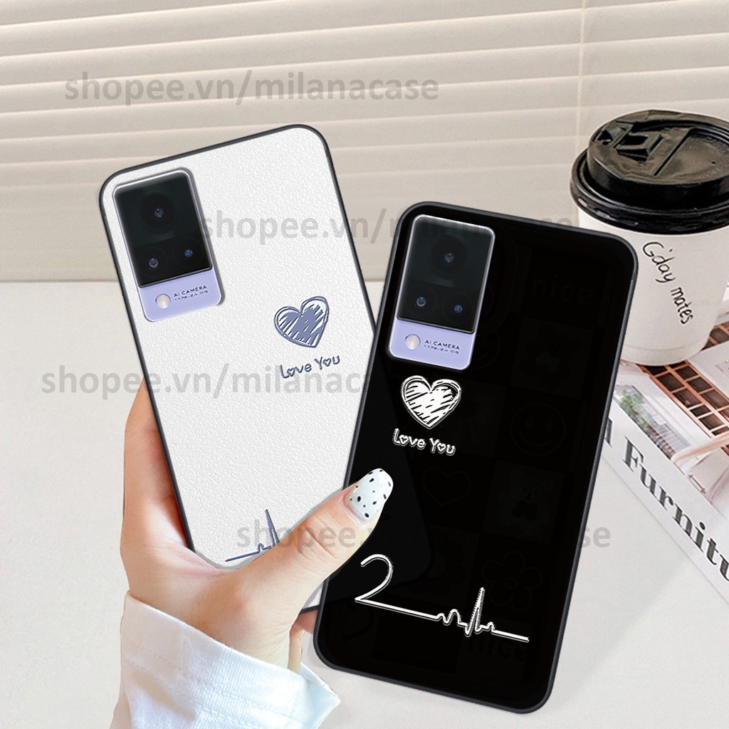 Ốp Vivo V21 5G in hình caro trái tim siêu đẹp, siêu nét đầy phong cách cá tính