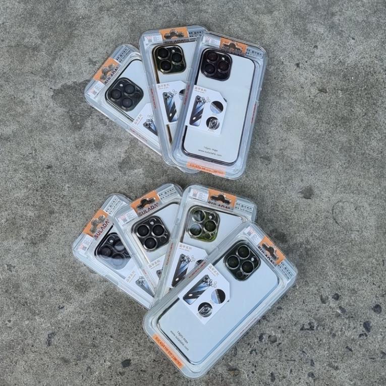 Ốp lưng SULADA họa tiết Camera gắn đá cho iPhone 14 Pro Max, 14 Plus, 14 Pro, 14 Lưng cứng nhám viền dẻo màu siêu đẹp