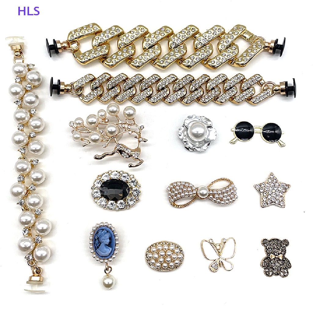 [HLS] Phụ Kiện Đá Lấp Lánh Trang Trí Giày Cho Bé Gái C