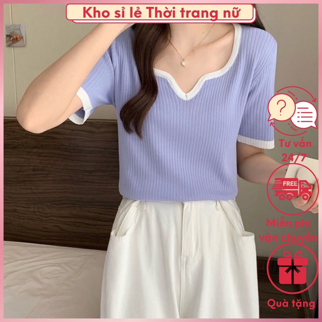 030. ÁO LEN CỔ TIM BASIC (hàng có sẵn)
