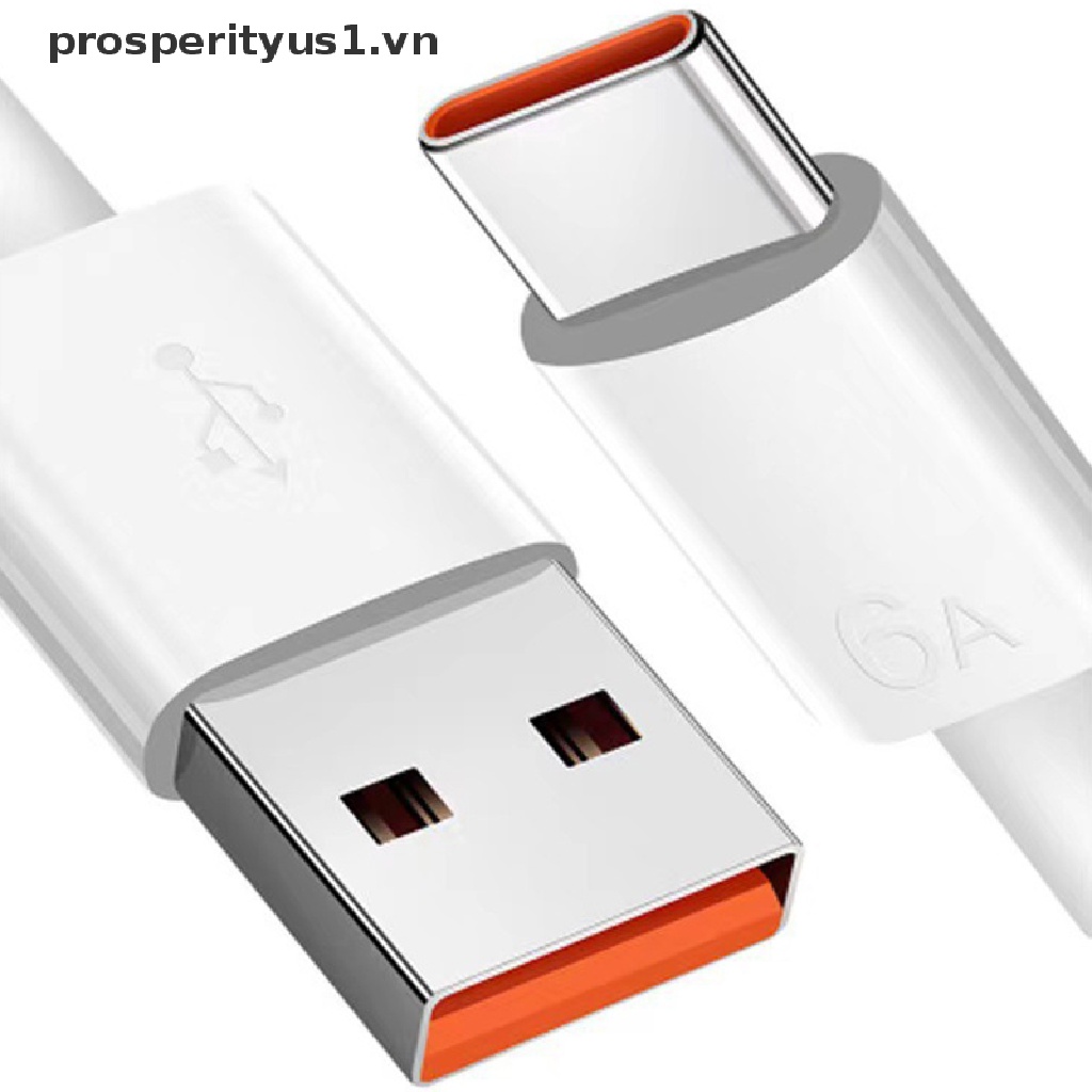 Cáp Sạc Nhanh USB Type-c prosperityus1 1 / 1.5mile 6A 66W Cho xiaomi Samsung Huawei
