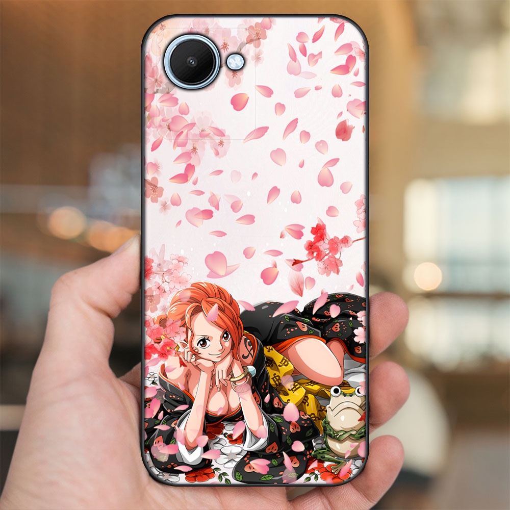 Ốp lưng Realme C30 viền đen in hình Nami One Piece Đảo Hải Tặc