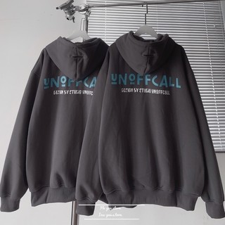 Áo khoác nỉ xám UNOFFCALL (ảnh thật)