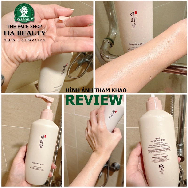 Tẩy tế bào chết toàn thân The Face Shop Yehwadam Silky Smooth Body Peeling Gel 300ml an toàn cho da nhạy cảm