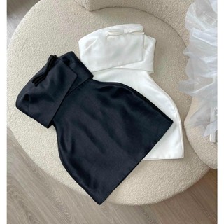 Đầm ống ngực đắp phối nơ