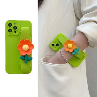 Ốp Điện Thoại Mềm Hình Hoa Hướng Dương 3D Có Dây Đeo Cho iPhone 14 Plus 13 12 11 Pro Max XR X XS Max