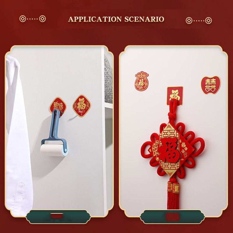 Móc Dán Cửa Sổ Bằng Acrylic Không Để Lại Dấu Trang Trí Năm Mới