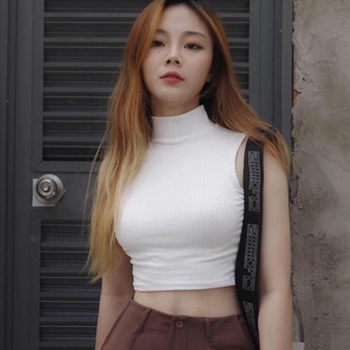 Áo croptop ba lỗ cao cổ hot trend