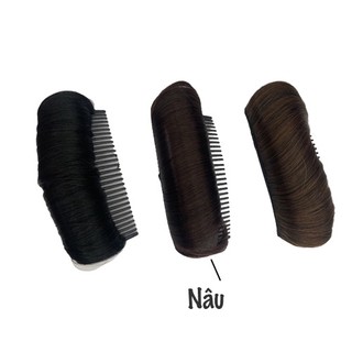 Độn phồng tóc mái nâu đen