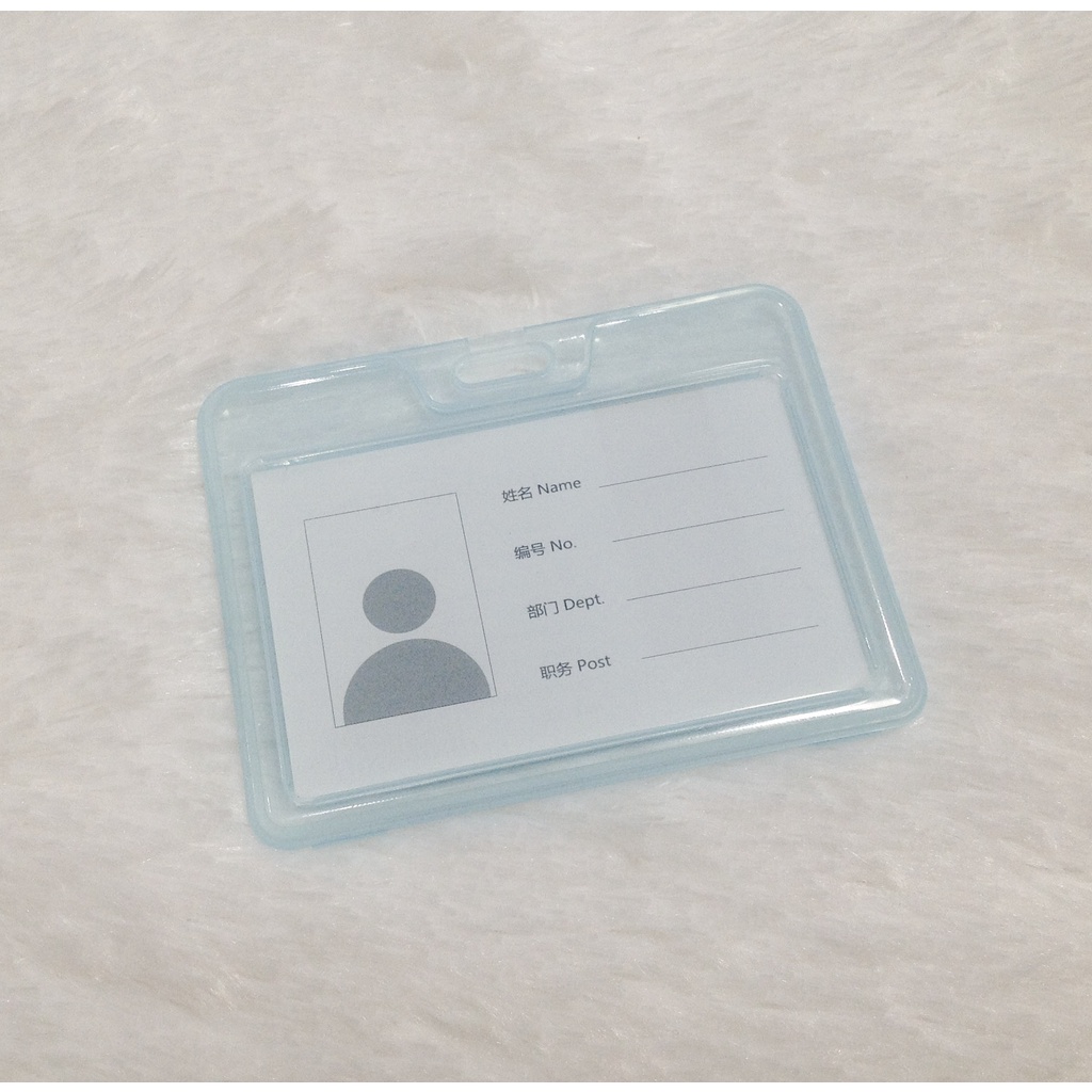 Bao đựng thẻ nhân viên cao cấp nhựa cứng bảng tên ngang cho học sinh thầy cô văn phòng công sở