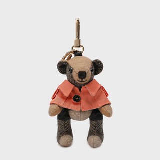 Móc khoá con gấu bbr , móc treo gấu mặc áo cam burberry hàng cao cấp