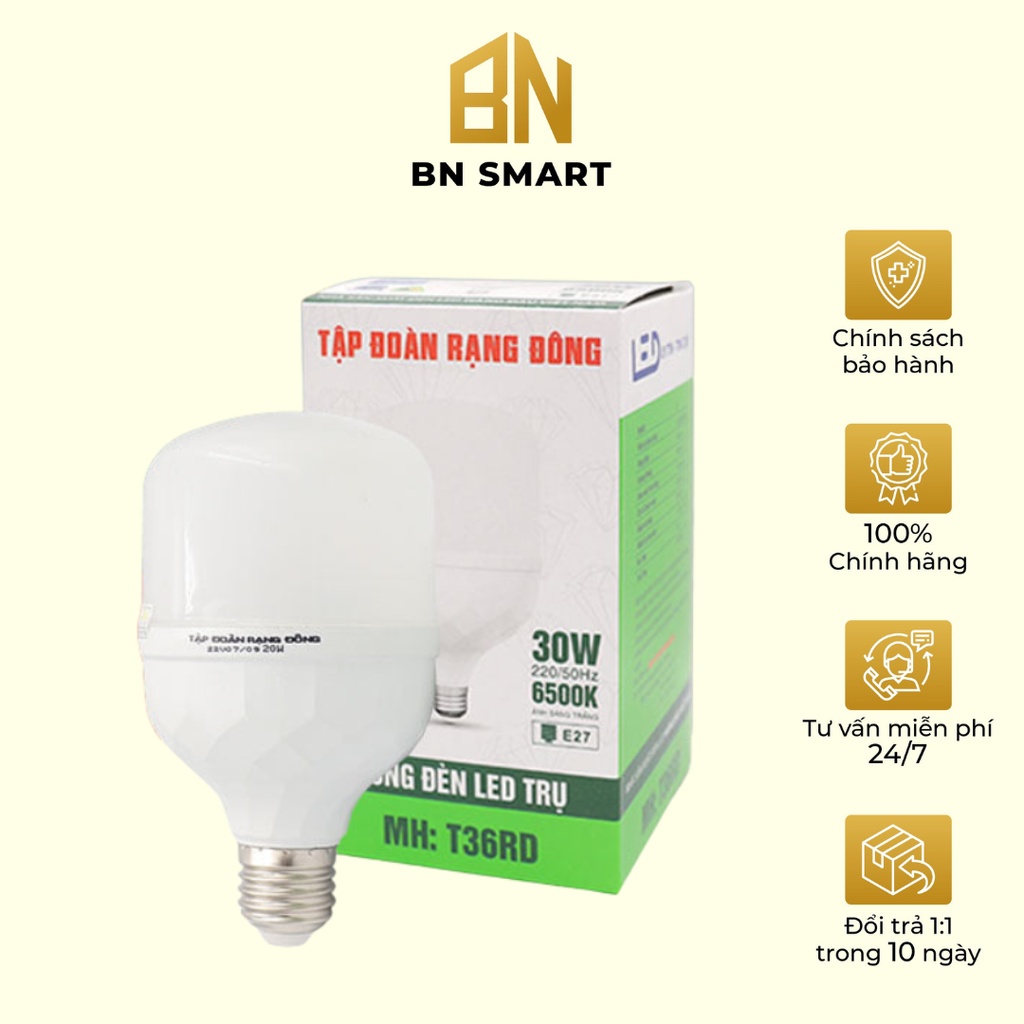 Đèn led trụ kim cương Rạng Đông ánh sáng trắng siêu tiết kiệm điện BH 24 tháng - BN Smart