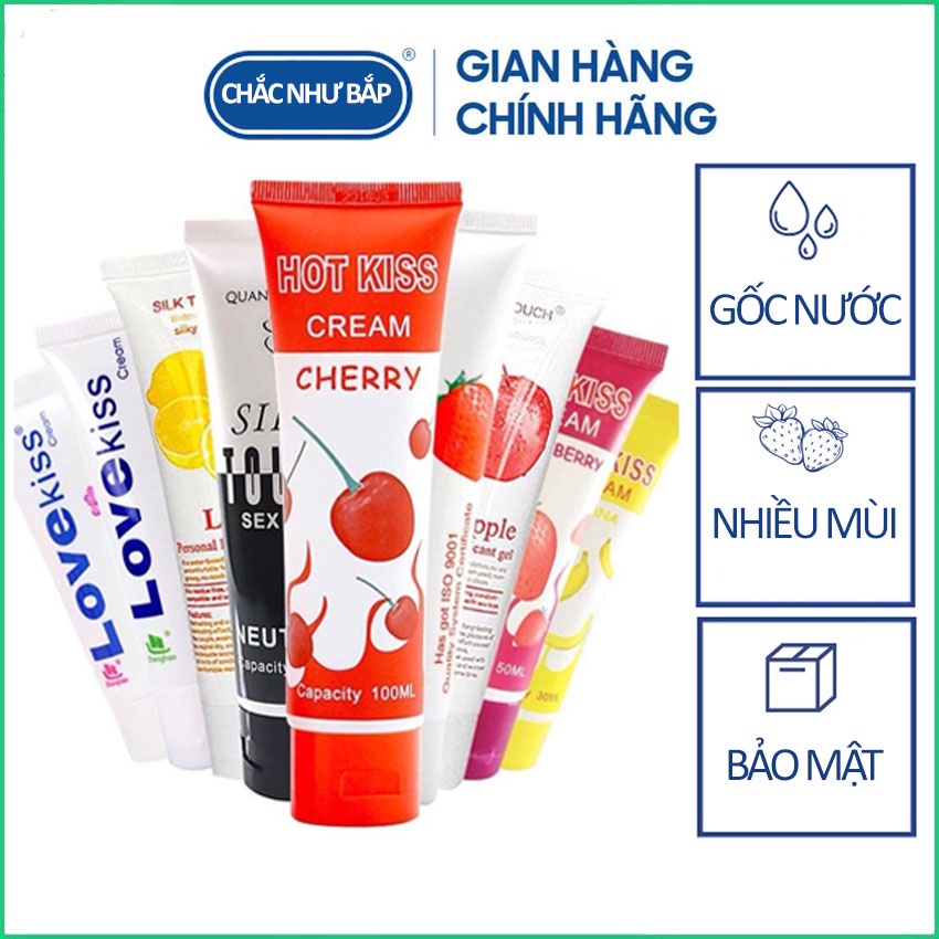 Gel Bôi Trơn Hương Trái Cây Love Kiss, Hot Kiss, Silk Touch - Dung Tích 100ml
