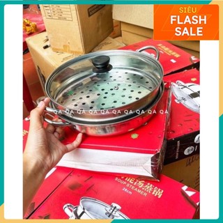 Nồi hấp inox 2 tầng