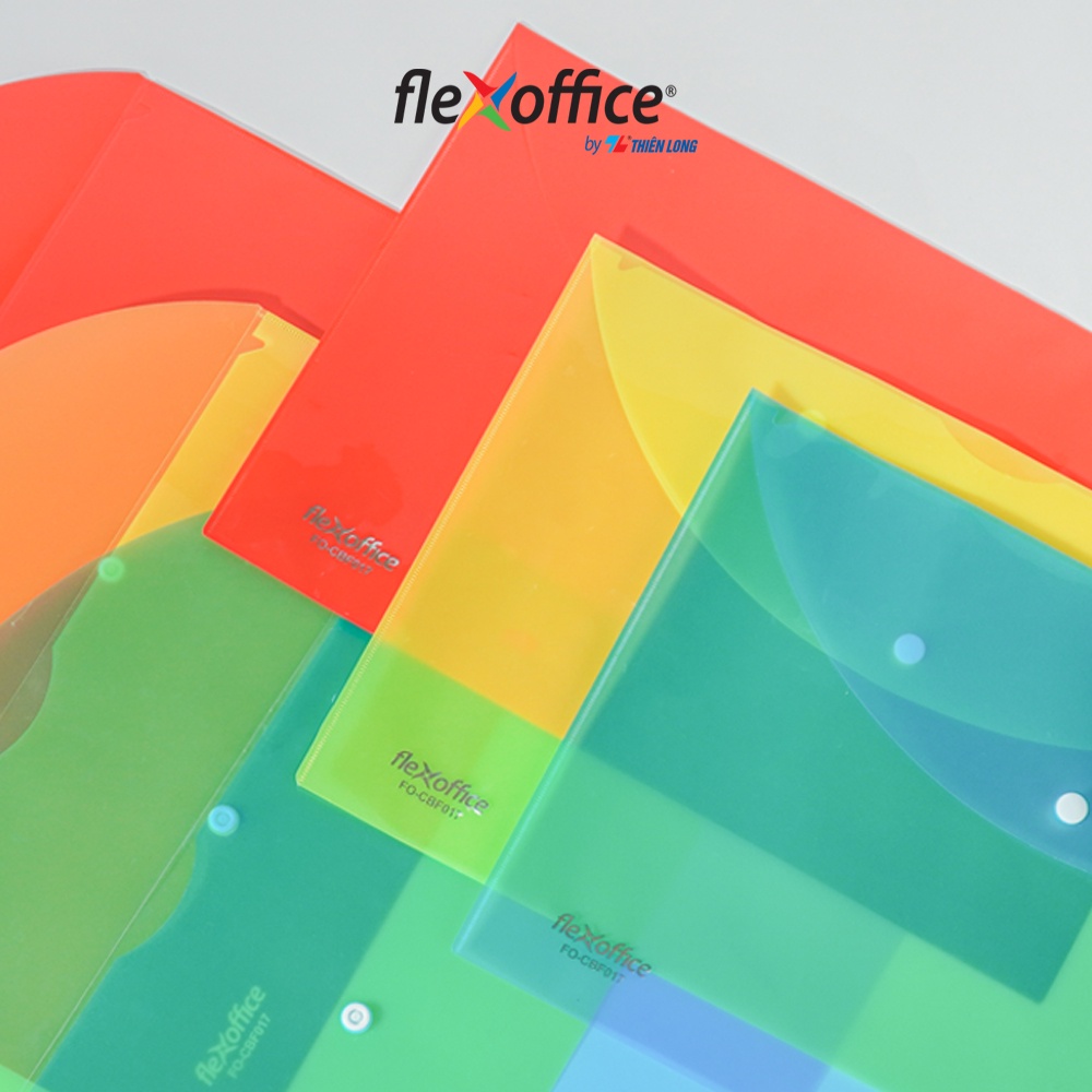 Combo 3 màu Bìa nút F4 Thiên Long Flexoffice FO-CBF017