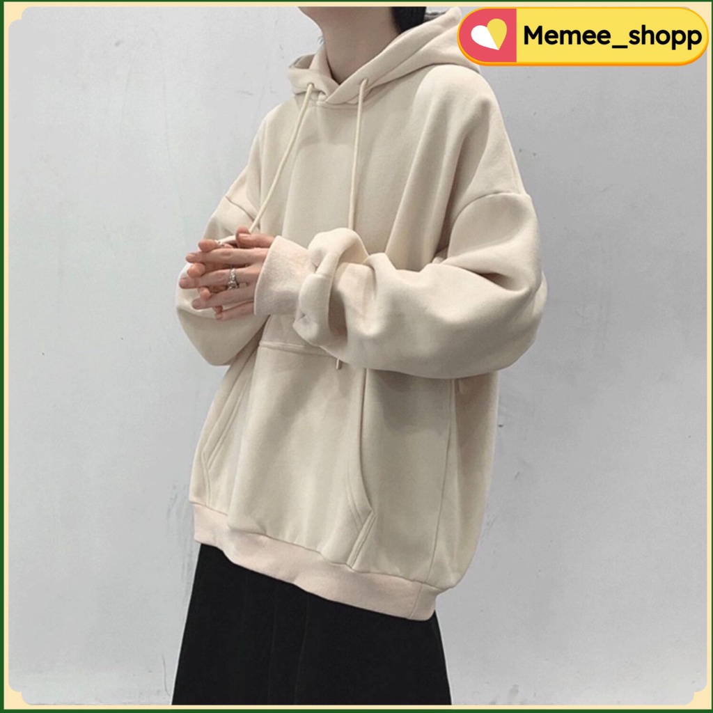 Áo Hoodie Trơn Nam Nữ Chất Nỉ Bông Form Rộng Loại 1 Dày Dặn