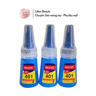 Keo dán móng giả, keo dán đá, dán đa năng 401, chai 20gram