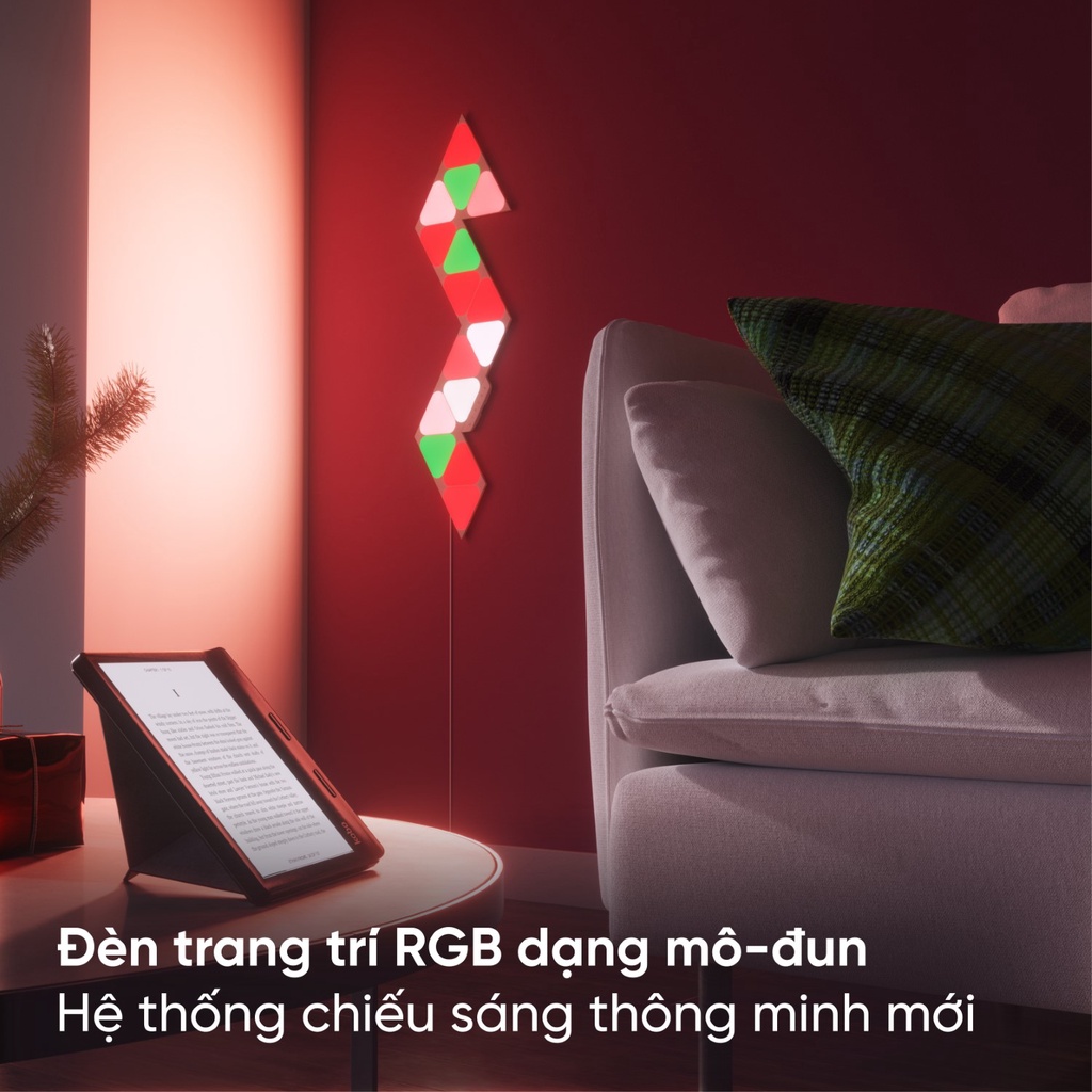 Đèn LED RGB lắp ghép thông minh Nanoleaf Shapes Tam Giác Mini - Mini Triangle 5 ô đèn (Bộ khởi động)