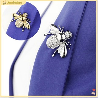 (jewelrystore) Ghim cài áo hình chú ong mật đính đá thời trang