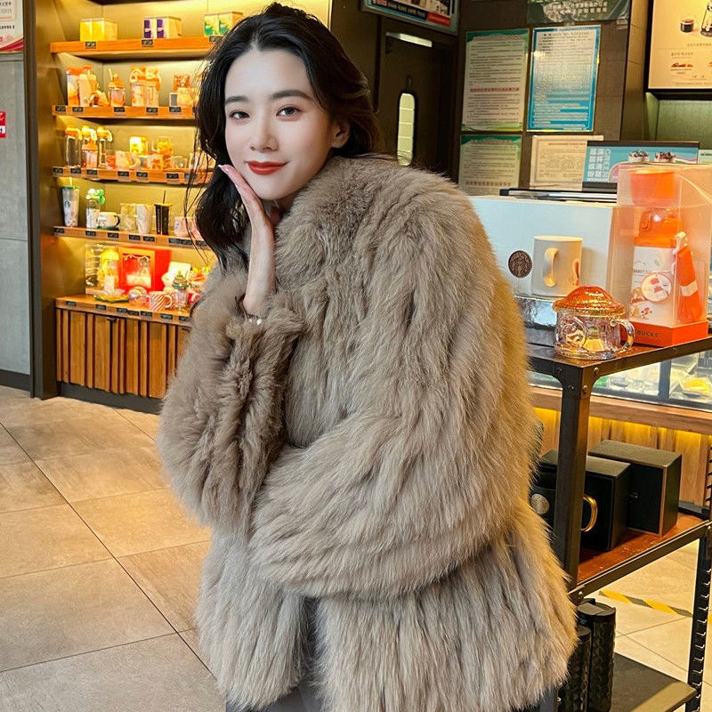 [Giao Ngay] Áo Khoác Lông Cáo Dáng Ngắn Phong Cách Haining Tik Tok Influencer Bán Chạy Cao Cấp Phong Cách Mới Cho Nữ