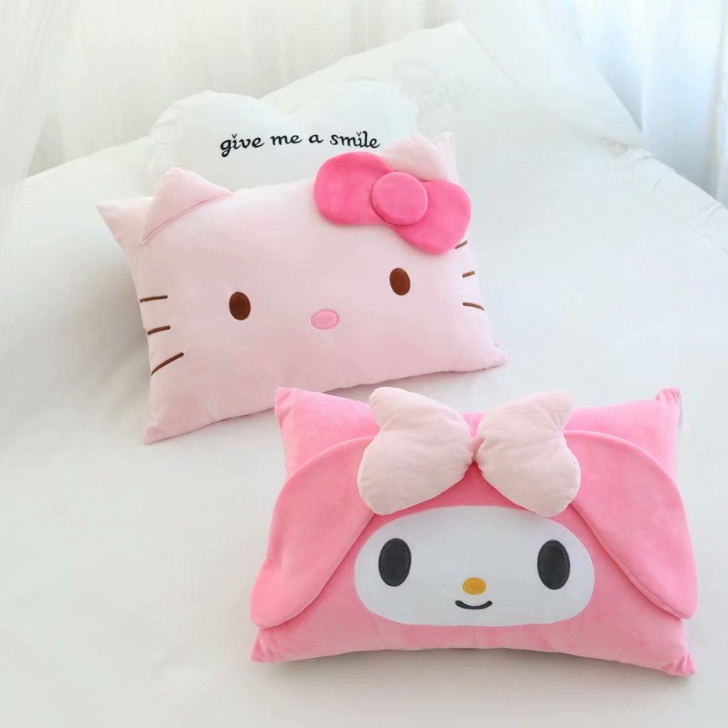 Vỏ Gối Đơn Nhồi Bông Hình Sanrio Hello Kitty mymelody Kuromi LittleTwinStars Dễ Thương Giặt Được Cho Trẻ Em
