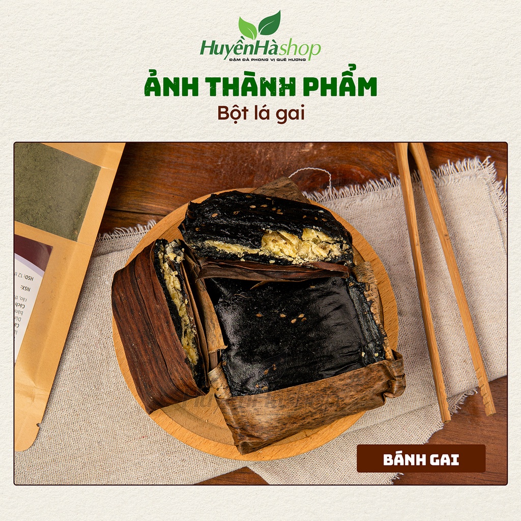Bột Lá Gai Khô Nguyên Chất 100% - Bột Làm Bánh Ít Lá Gai Tạo Màu Đen Tự Nhiên - Huyền Hà Shop