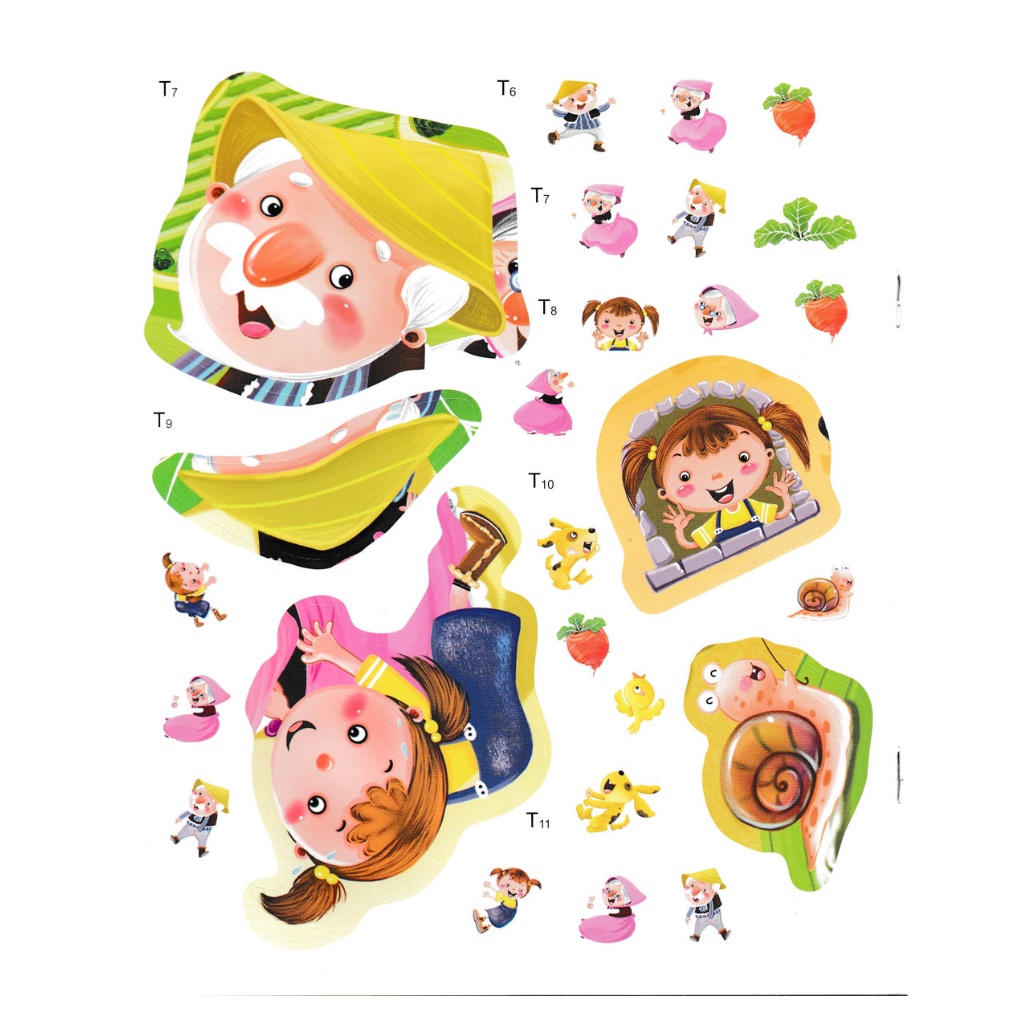 Sách Thiếu Nhi - Truyện Cổ Tích Kinh Điển: Nhổ Củ Cải: Sticker (ND)