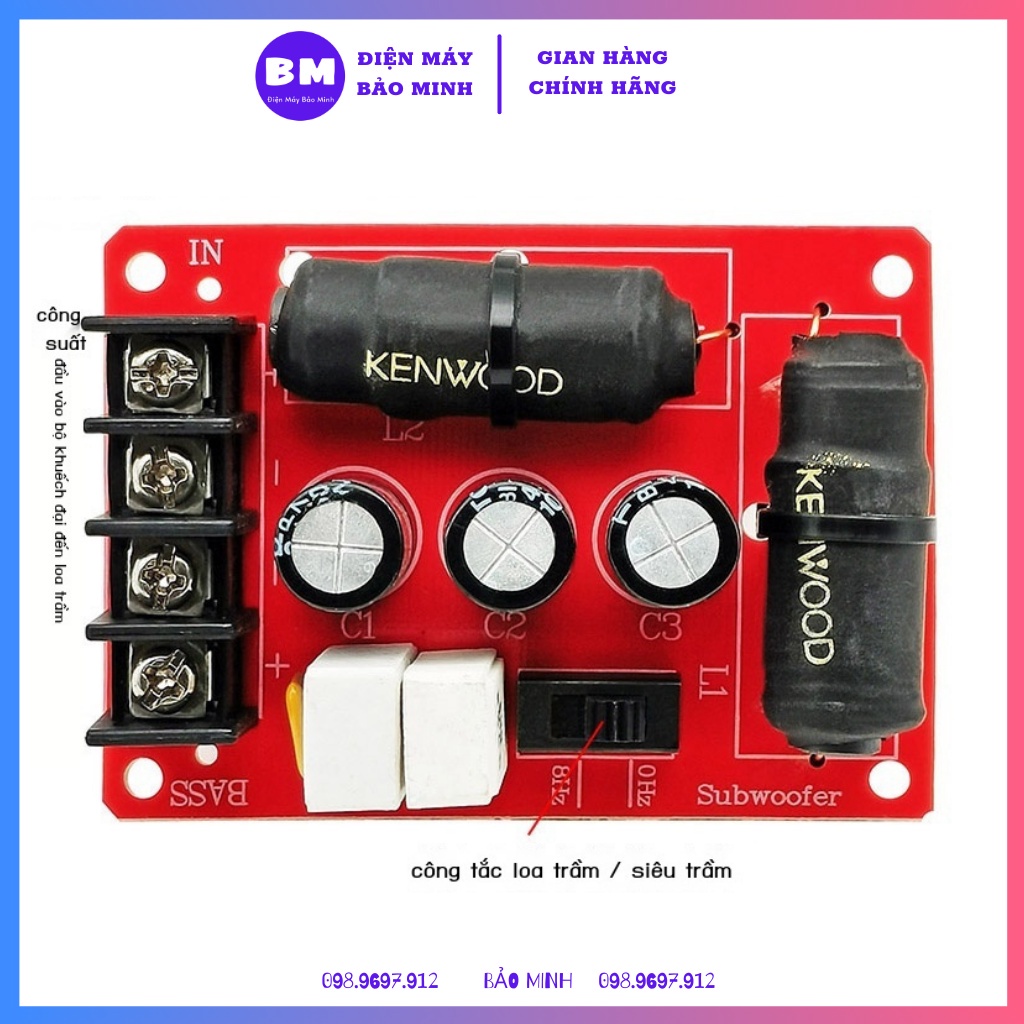 Phân tàn loa siêu trầm WEAH-90A nhập khẩu cao cấp - Mạch phân tần loa SUB
