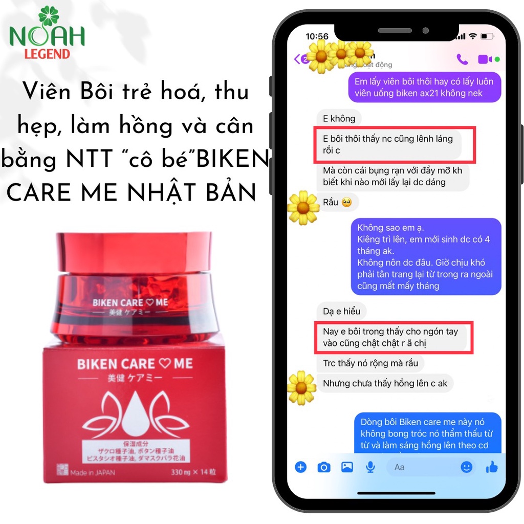 Viên Bôi Trẻ Hóa, Thu Hẹp, Làm Sáng Hồng và Cân Bằng Nội Tiết Tố Biken CareMe Nhật Bản