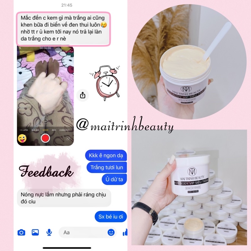 KEM BODY VIP SIÊU TRẮNG  MUA TỪ 500G INBOX