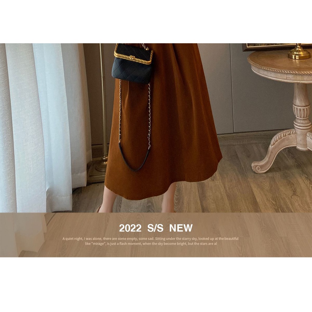 Bộ Áo Sơ Mi Denim + Chân Váy Lưng Cao Thời Trang Retro Cao Cấp Cho Nữ 2022