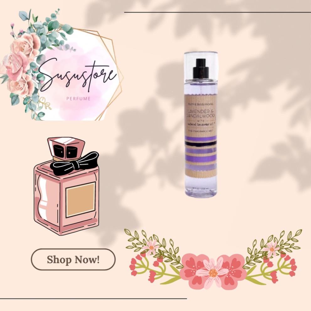 Xịt Thơm Toàn Thân LAVENDER & SANDALWOOD Của Bath and Body Works