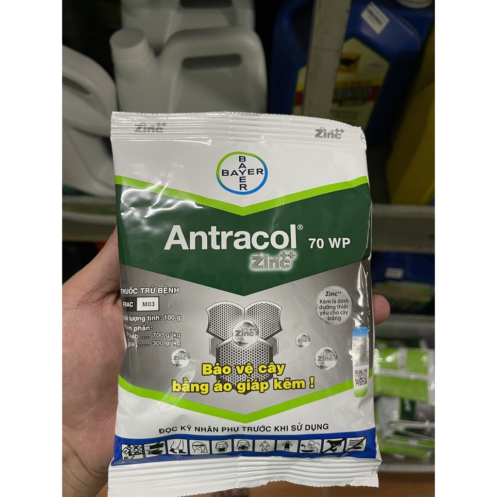 ANTRACOL THUỐC TRỪ NẤM BỆNH TRÊN CÂY TRỒNG PHÒNG NGỪA THÁN THƯ 100GRAM