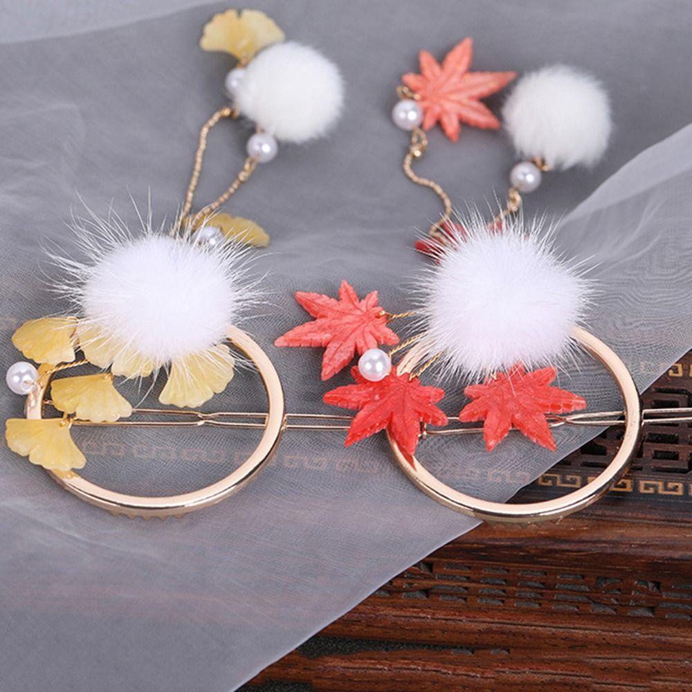 Kẹp Tóc Hình Lá Phong Thanh Lịch Dành Cho Nữ Giá Đỡ