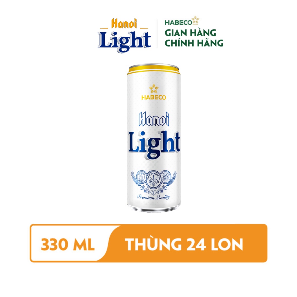 COMBO 2 Thùng 24 lon Bia Hanoi Light – HABECO (330ml/lon)