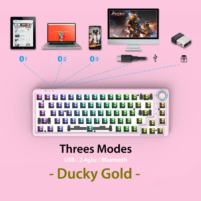 Kit Phím Cơ Gamakay TM680 / KF068 - LED RGB - 3 MODES - HOTSWAP