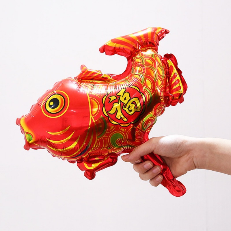 Bong Bóng Màng Nhôm In Chữ Chúc Mừng Năm Mới May Mắn