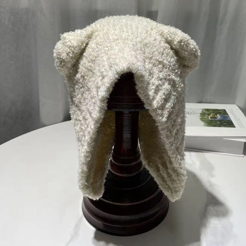 Han Fuzzy Mũ Hình Gấu Họa Sĩ Vẽ Graffiti Thanh Lịch Giản Dị Dành Cho Học Sinh Nữ