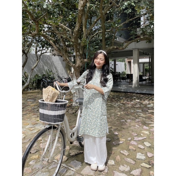 ÁO DÀI CÁCH TÂN HOA NHÍ KÈM QUẦN