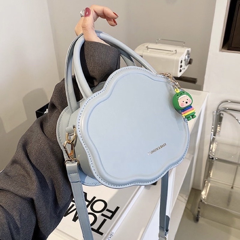 Túi xách nữ màu pastel kiểu dáng hình đám mây xinh xắn