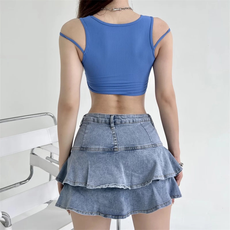 Áo croptop phối áo ngực LEVAO gợi cảm màu sắc tùy chọn thời trang dành cho nữ