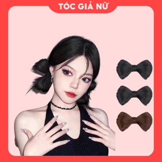 Kẹp Tóc Giả Thắt Nơ Dễ Thương Cho Nữ Giá 1 Bên