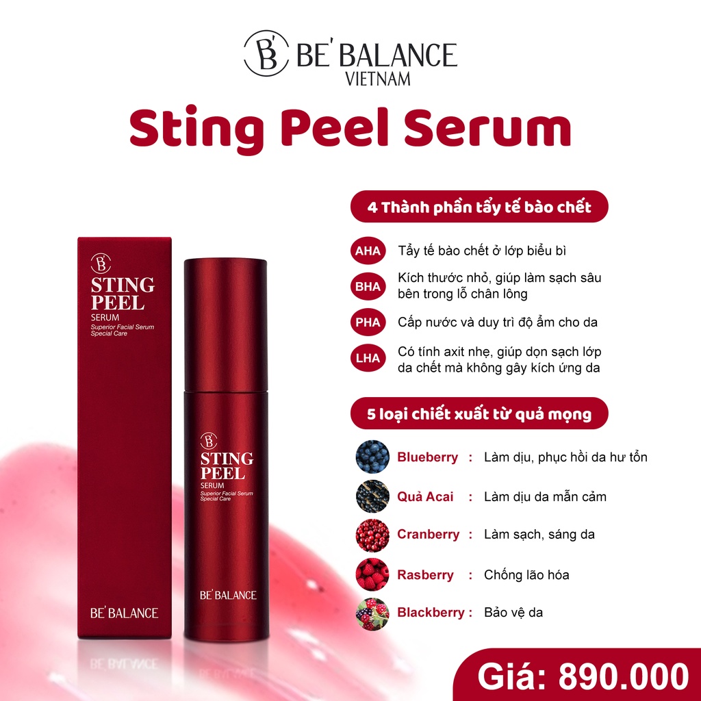 Tẩy tế bào chết hoá học Be'Balance Sting Peel Serum 30ml
