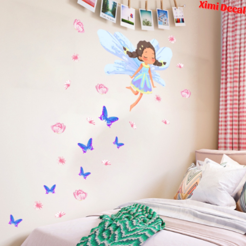 PNB24_ Tranh decal dán tường hình thiên thần thích hợp cho phòng ngủ bé
