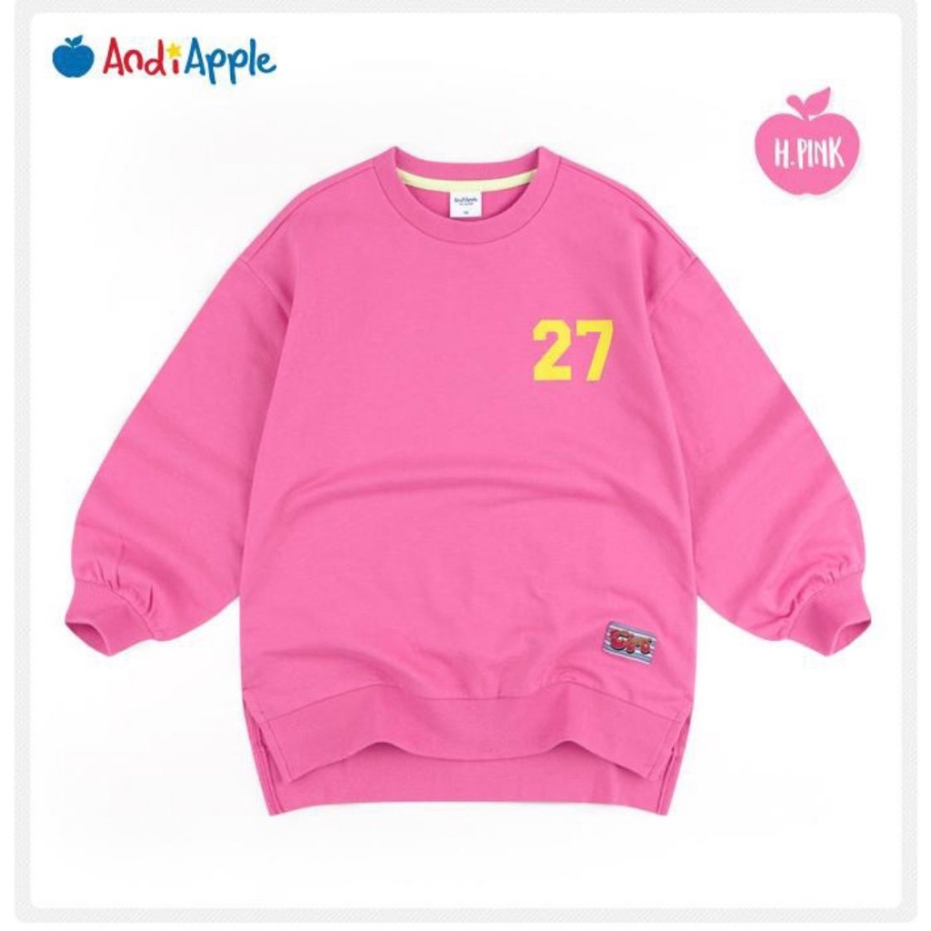 Áo váy AndiApple nỉ da cá màu navy/hồng số 27